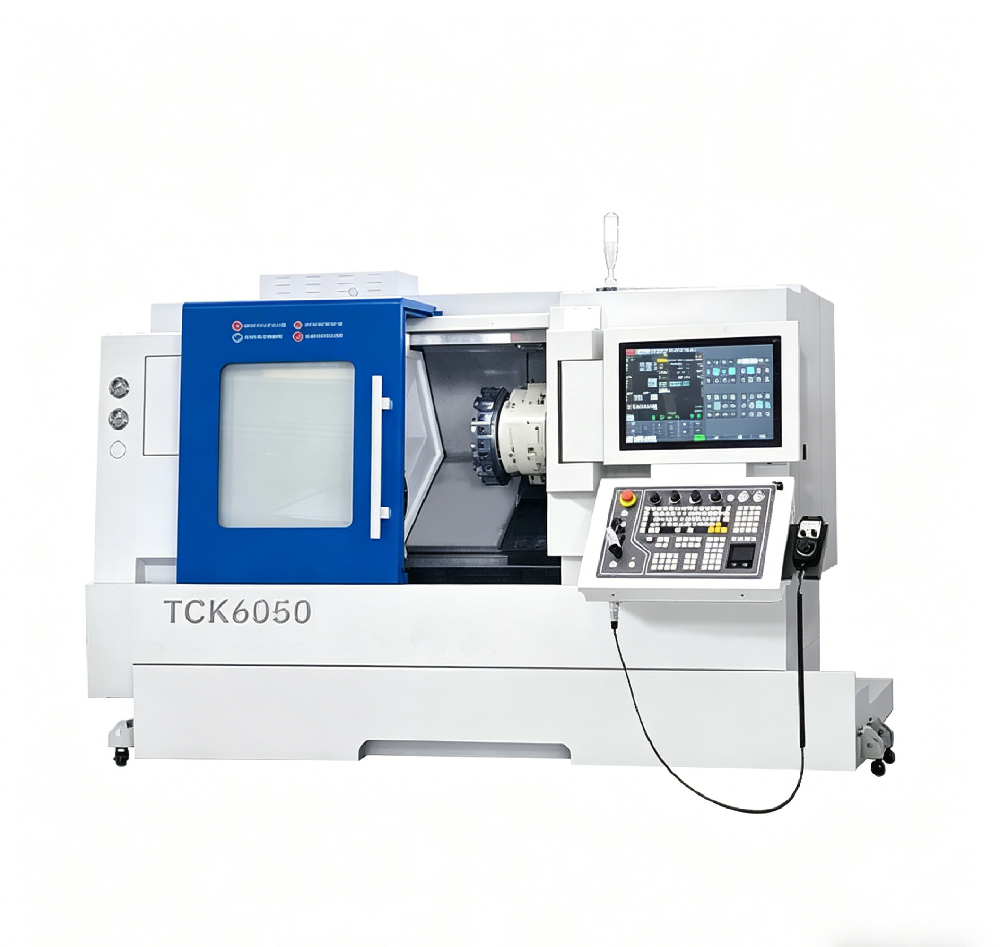 Токарный станок с наклонной станиной TCK6050